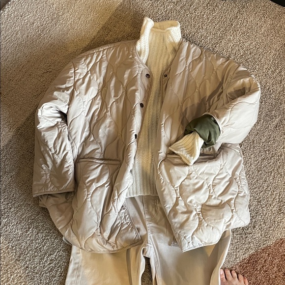 Madewell Size S Cozy Cream Mock Turtleneck Wool-blend Sweater - Picture 2 of 10